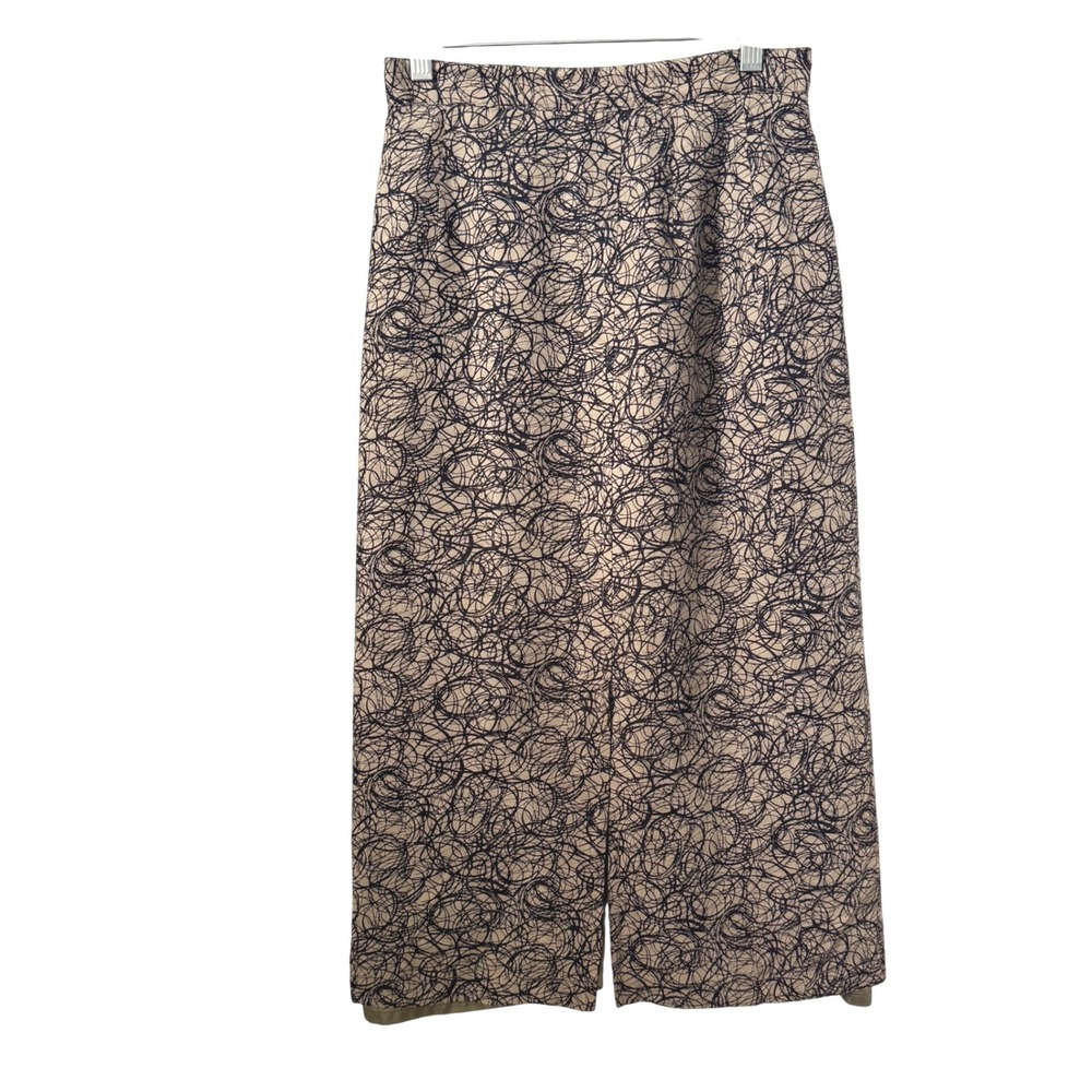 RIcardo Lenzi vintage linen blend skirt split hem